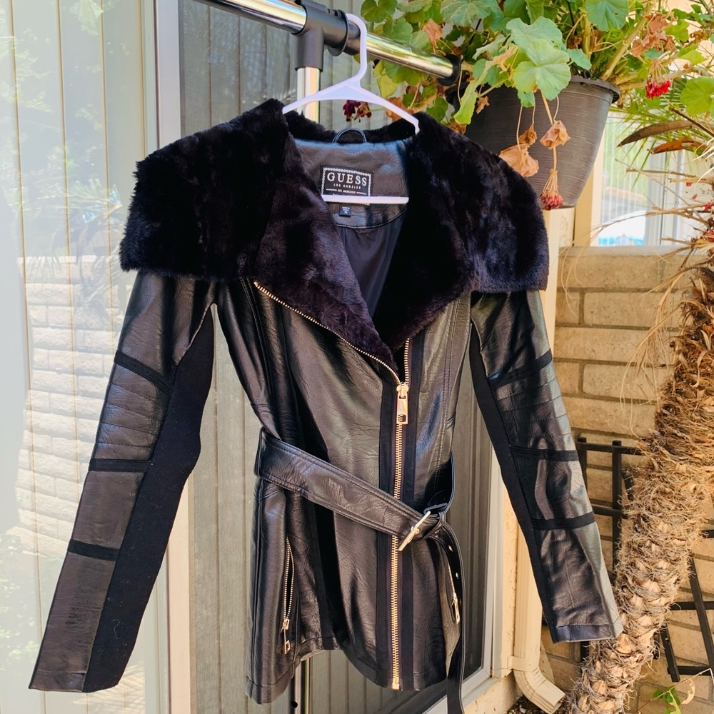 Leather and Fur GUESS coat